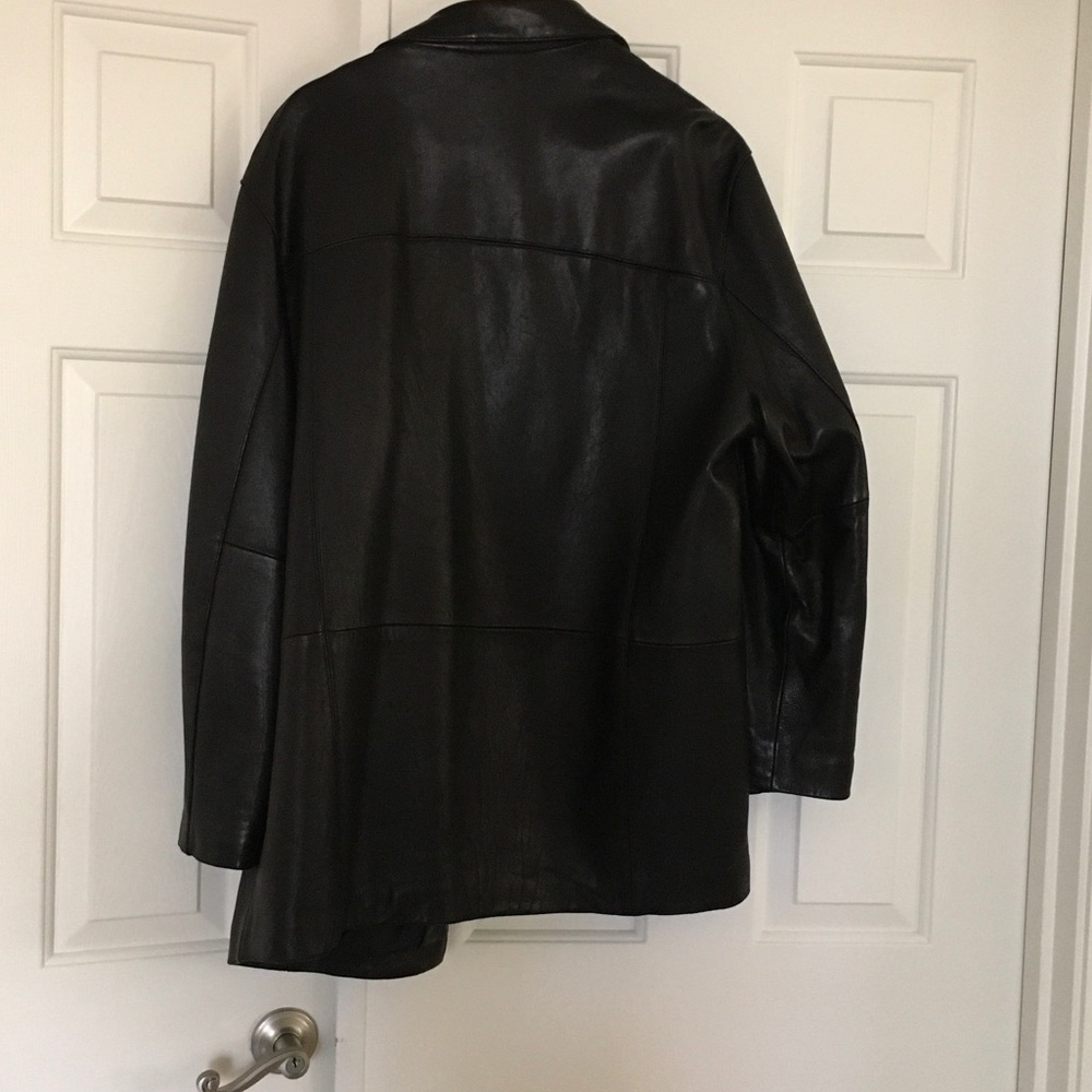 Pronto Uomo Black Leather Trench Coat